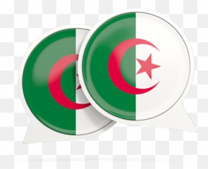 Round Chat Icon Illustration Of Flag Algeria - Algerie png