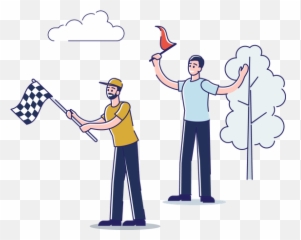 Finish Flag Icon - Download Glyph Style Riding Bike Race Finishing Line Animation png