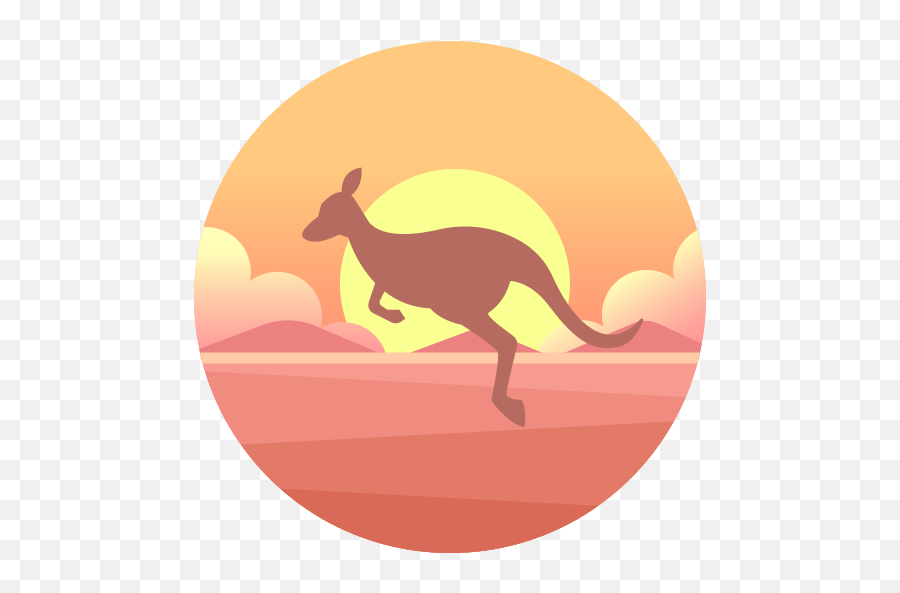 Kangaroo - Free Animals Icons Kangaroo Australia Icon Png,Kangaroo Transparent Background