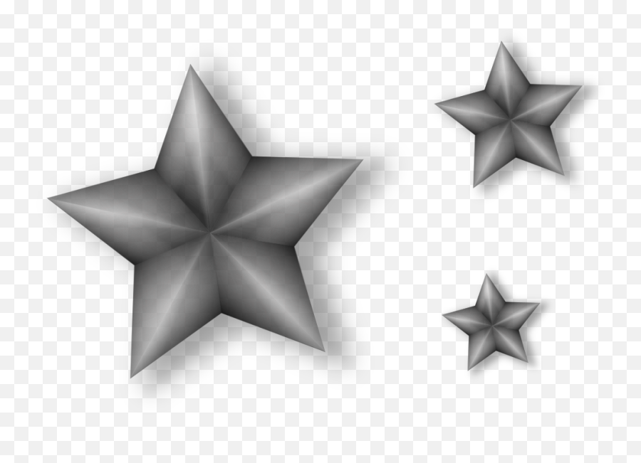 Onlinelabels Clip Art - 3 Metal Stars With Transparency Metal Star Clip Art Png,Stars Transparent