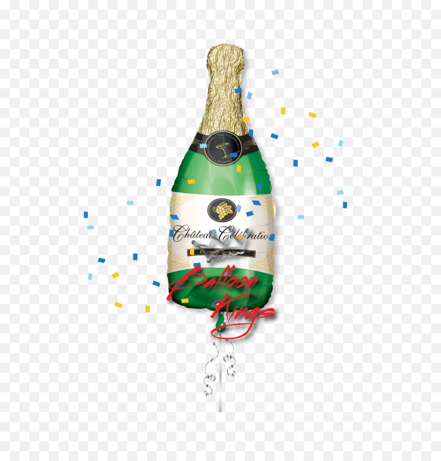 Download Champagne Bottle - Champagne Balloon Transparent Party City Champagne Bottle Balloon Png,Champagne Popping Png