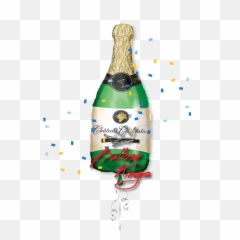 Download Champagne Bottle - Balloon Transparent Party City png