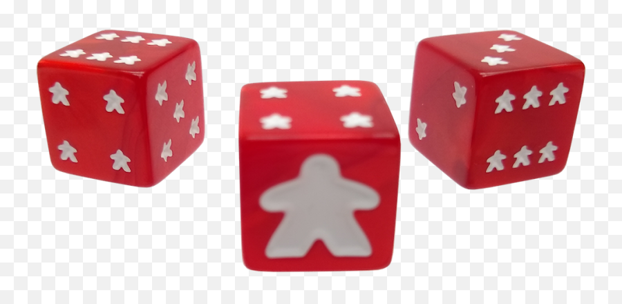 Meeple D6 Dice Set - Dice Game Png,Red Dice Png