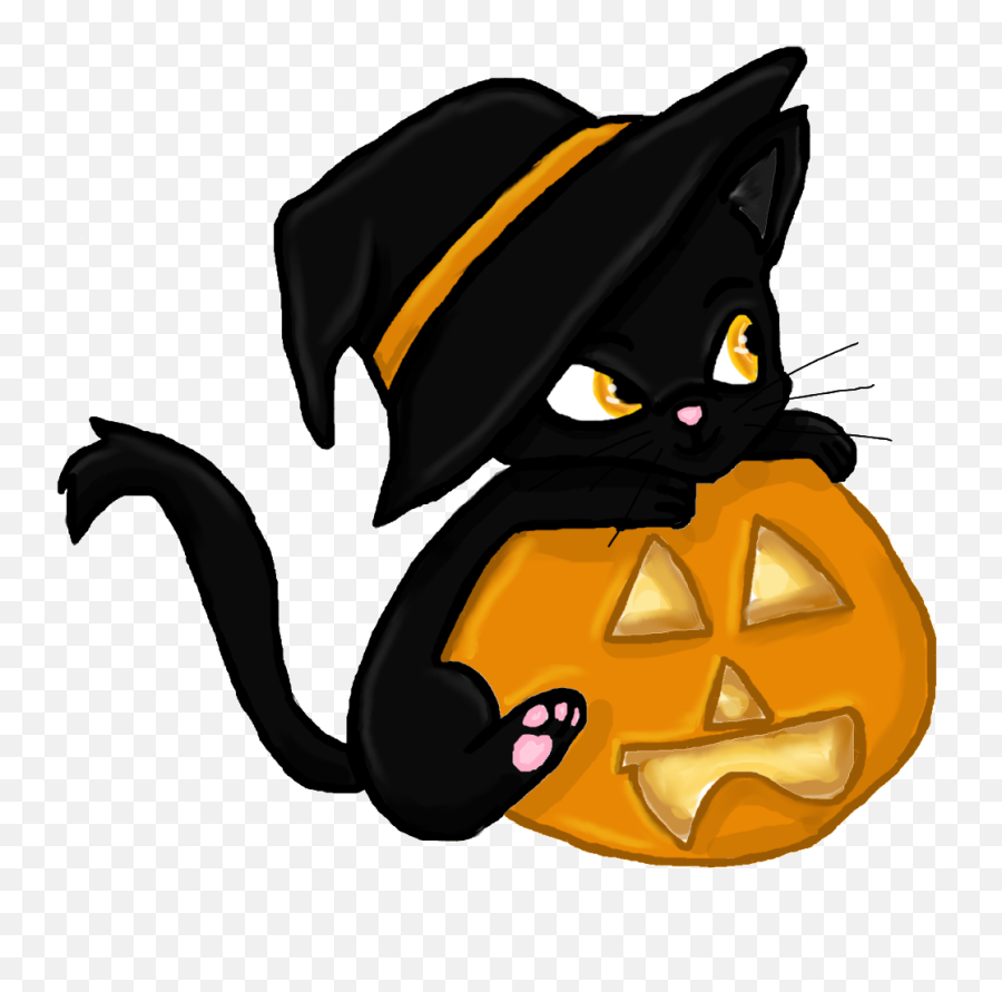 Cute Halloween Png High - Black Cat Halloween Clipart,Cute Halloween Png