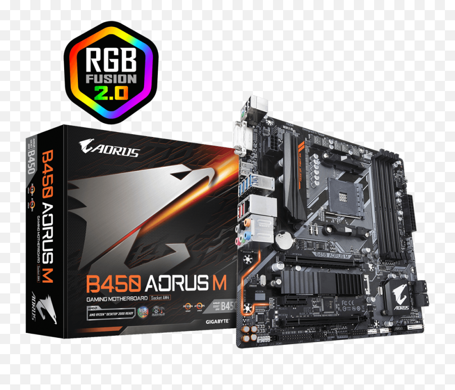 B450 Aorus M Rev 10 Motherboard - Gigabyte Global Mother Gigabyte B450 Aorus M Png,M Png