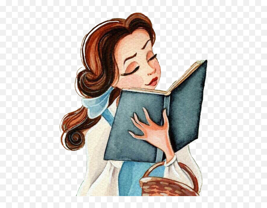 Disney Belle Princess Books Reading - Princess Belle Reading Png,Belle Transparent