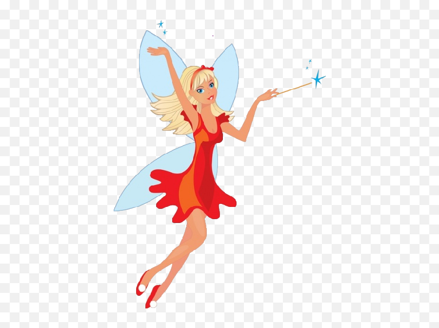 Fairies Clip Art - Fairy Cartoon No Background Png Clip Art Christmas Fairy,Fairy Transparent Background