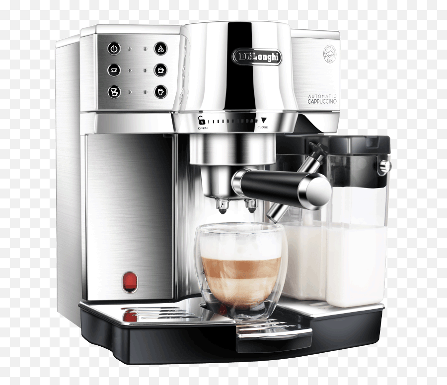 Delonghi Espresso Machine Semi - Automatic Coffee Machine Home Steam Milk Foam Png,Coffee Steam Png