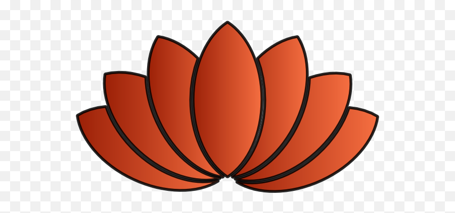 Orange Lotus Flower Clip Art - Vector Clip Art Clip Art Png,Lotus Flower Png