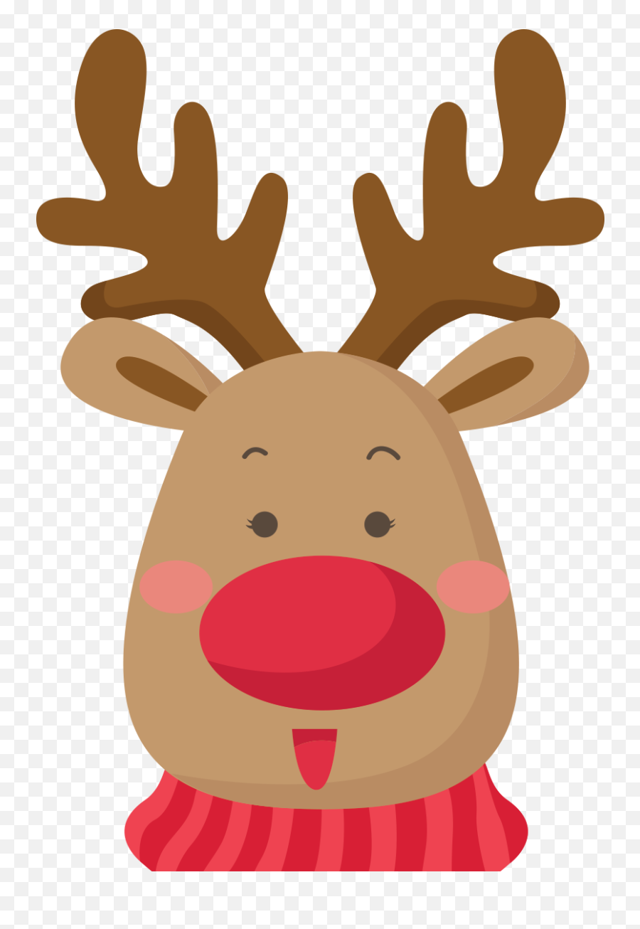 Rudolph The Red Nosed Reindeer Png Transparent Cartoon - Reno Con Bufanda  De Navidad,Reindeer Png - free transparent png images 
