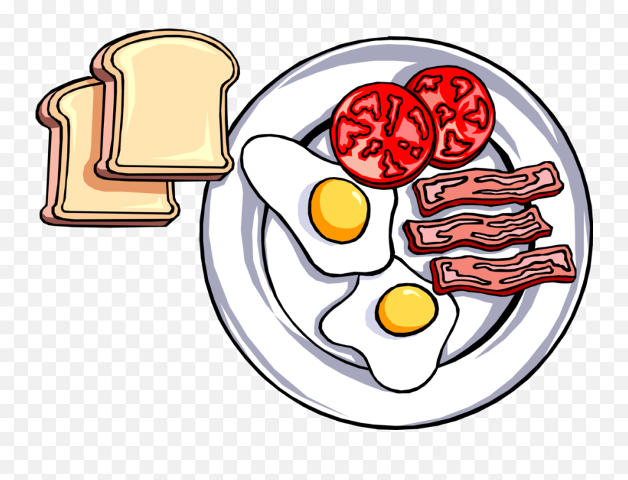 Download Vector Illustration Of Hearty Breakfast Toast - Healthy Breakfast Clip Art Png,Breakfast Clipart Png