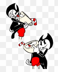 Clipart Free Download Battle Drawing Ink - Bendy Cuphead Ink Bendy Drawing Easy Png,Cuphead Png
