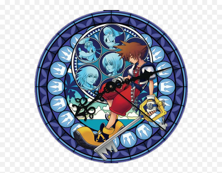 Kingdomhearts Disney Anime Game Kingdom Hearts - Stained Glass From Kingdom Hearts Gane Png,Kingdom Hearts Transparent