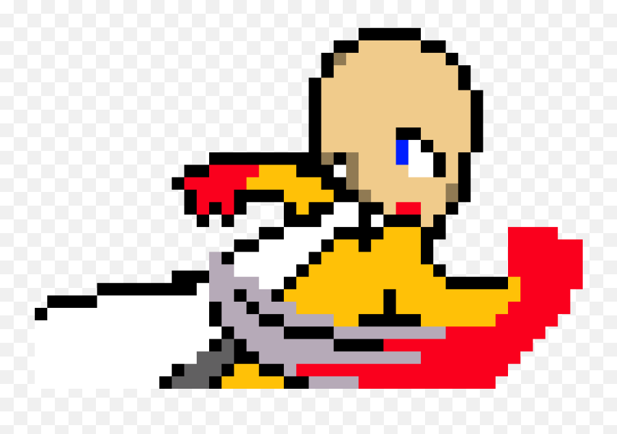 Download Hd Saitama - Pixel Art One Punch Man Transparent Magnifying Glass Pixel Art Png,Saitama Png