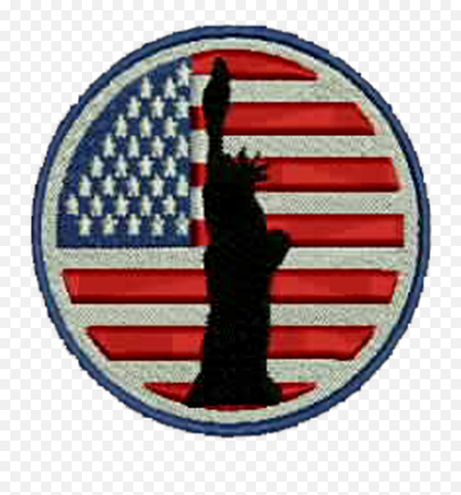 Statue Of Libertyamerican Flag Embroidered Patch - American Png,Statue Of Liberty Logo