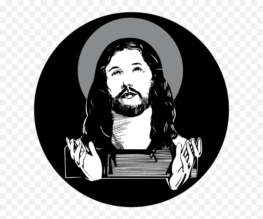 Black And White Jesus Face Transparent - Jesus Png,Jesus Face Png