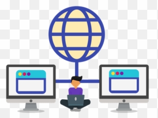 Best Premium Internet Connection Illustration Download In - Computer Desk png