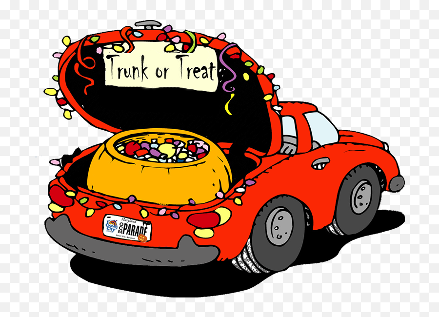 Trunk - Ortreat Cartoon Car U2013 Town Of Ocean City Maryland Trunk Or Treat Cartoon Png,Trunk Or Treat Png