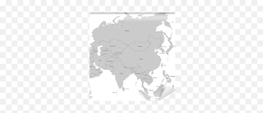 Wall Mural Asia Grey - Vector Pixersus Asia Png,Asia Map Icon