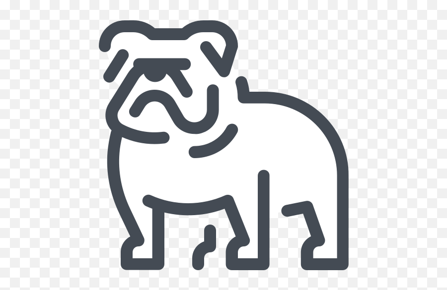 Bulldog Icon In Pastel Style - Dog Png,Bull Dog Icon