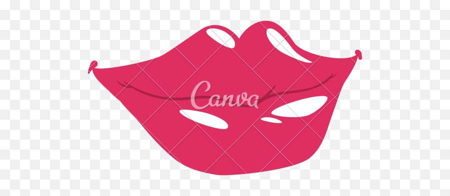 Lips Icon Part Of Boby Design Vector Graphic - Canva Language Png,Lips Icon