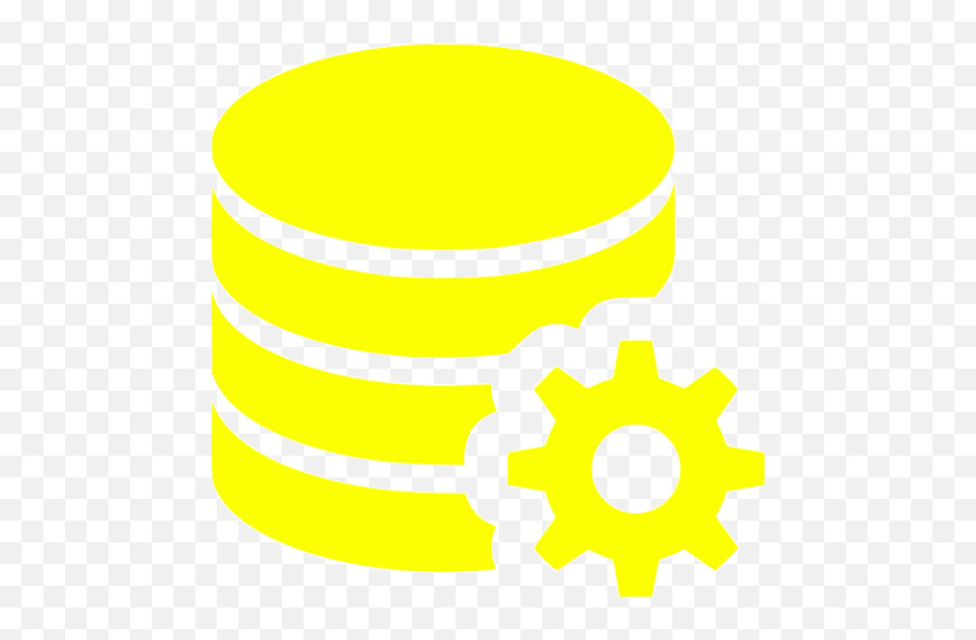Yellow Data Configuration Icon - Free Yellow Database Icons Database Administrator Icon Png,Data Sources Icon