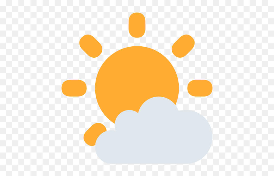 Sun Behind Small Cloud Emoji Meaning - Clip Art Png,Cloud Emoji Png