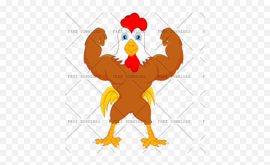 Cock Chicken Rooster Png Image With Transparent Background - Brown Rooster Cartoon,Chicken Transparent
