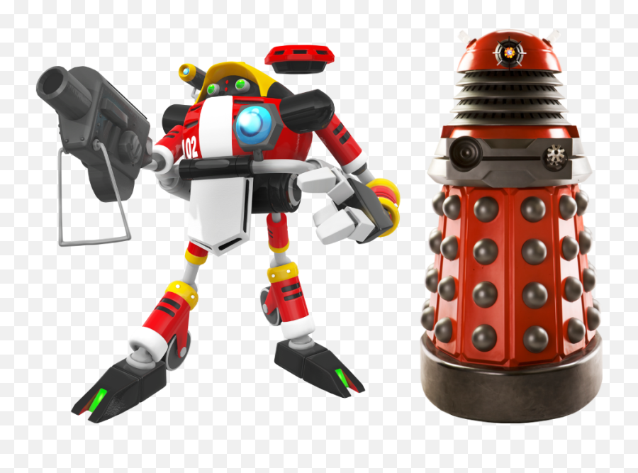 Download Hd Gamma And Dalek - Silver And Blue Daleks E 102 Gamma Png,Dalek Png