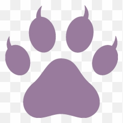 Paw Print Cat Claws Purple Larkspurc - Full Tiger Tattoo png