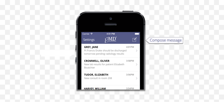 Pmd Hipaa Compliant Text Messaging - Iphone Airshou Png,Iphone Message Png