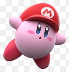 Kirby Png Transparent Images - Kirby With Mario Hat,Kirby Transparent Background
