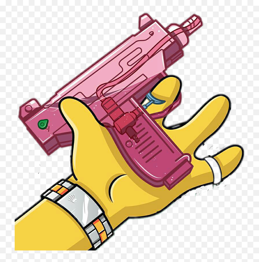 Yellow Bartsimpson Pistola - Bart Simpson Holding A Gun Png,Savage Png