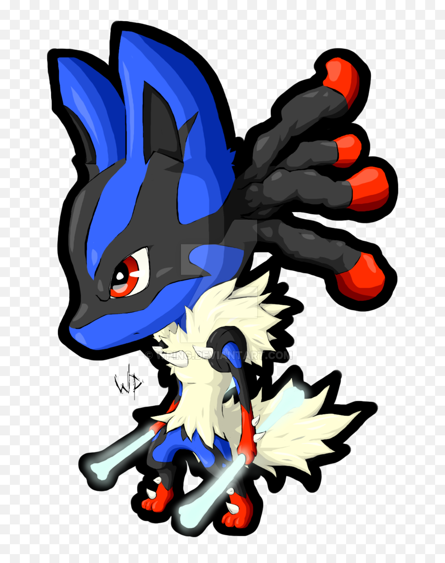 Mini Lucario Mega By Wping - D8vznrd Pokemon Mega Lucario Lucario Mega Pokemon Chibi Png,Lucario Png