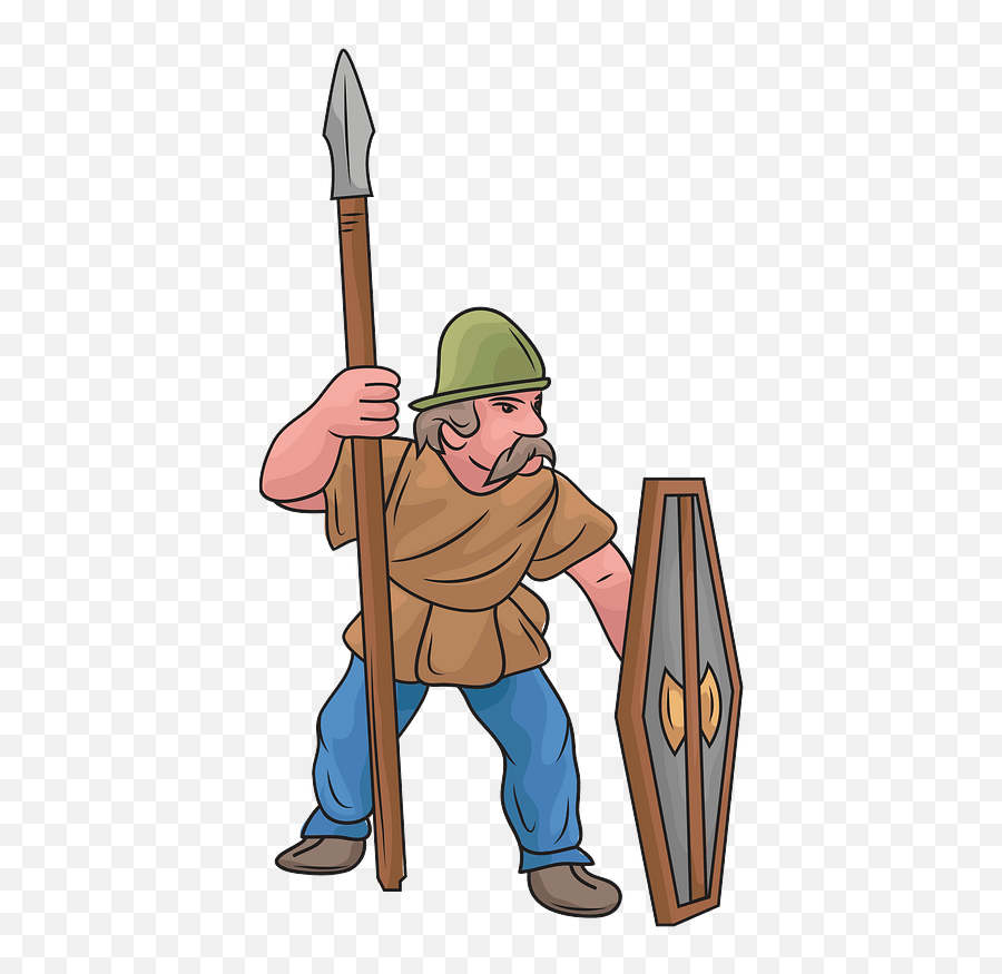 Celtic Warrior With Spear And Shield Clipart Free Download - Celtic Warrior Png,Spear Png