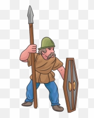 Celtic Warrior With Spear And Shield Clipart Free Download - Celtic Warrior Png,Spear Png