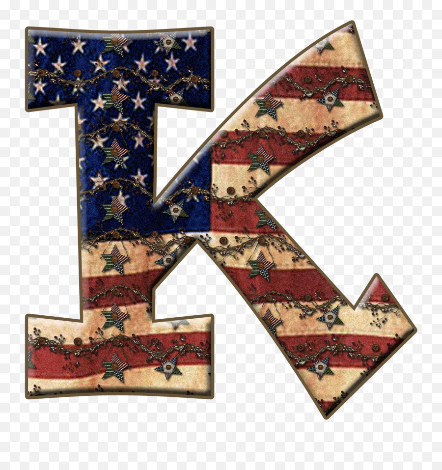 Ge - Capitalletterkpng 12001200 Lettering Alphabet American Flag Clipart Letter,Usa Flag Png