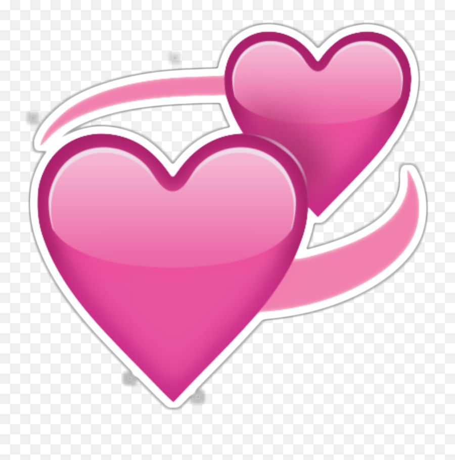 Two Pink Hearts Emoji Png Transparent - Pink Heart Emoji Png,Emoji Hearts Transparent