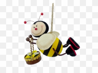 Flying Bee With Basket - Honeybee Png,Cute Bee Png