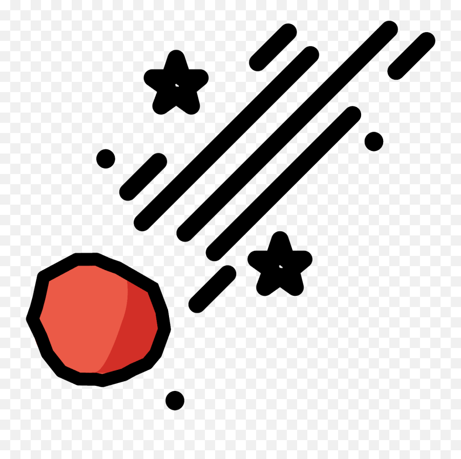 Comet Emoji Clipart Free Download Transparent Png Creazilla - Meteorito Emoji,Comet Transparent