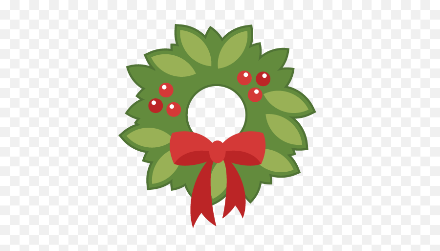Christmas Wreath Svg Cutting Files Free Cuts - Christmas Wreath Svg Png,Christmas Garland Png