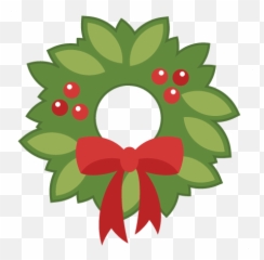 Christmas Wreath Svg Cutting Files Free Cuts - Christmas Wreath Svg Png,Christmas Garland Png