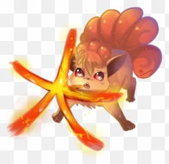 037 Vulpix Used Fire Blast And Inferno - Pokemon Art png