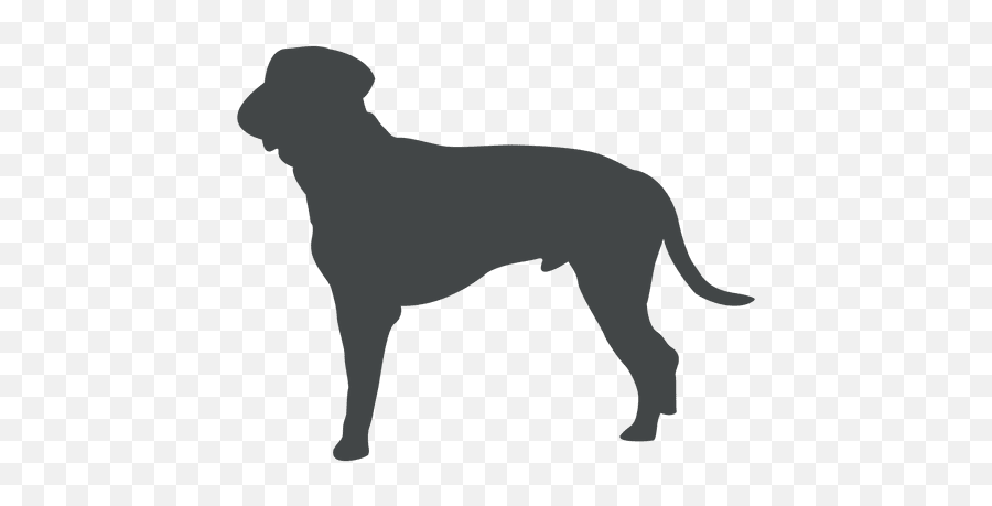 Download Vector - Dog Silhouette Posing Ears Up Vectorpicker Perro De Lado Png,Dog Silhouette Png