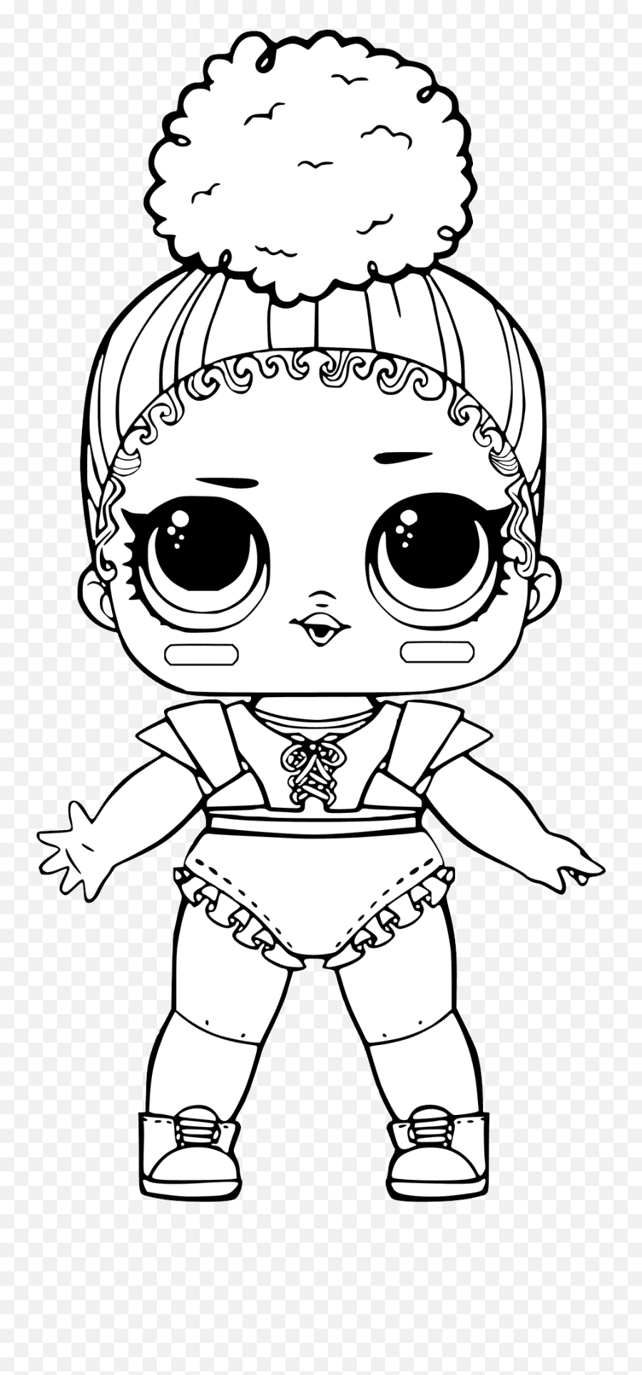 Lol Surprise Doll Png - Touchdown Lol Doll Coloring Page,Lol Face Png