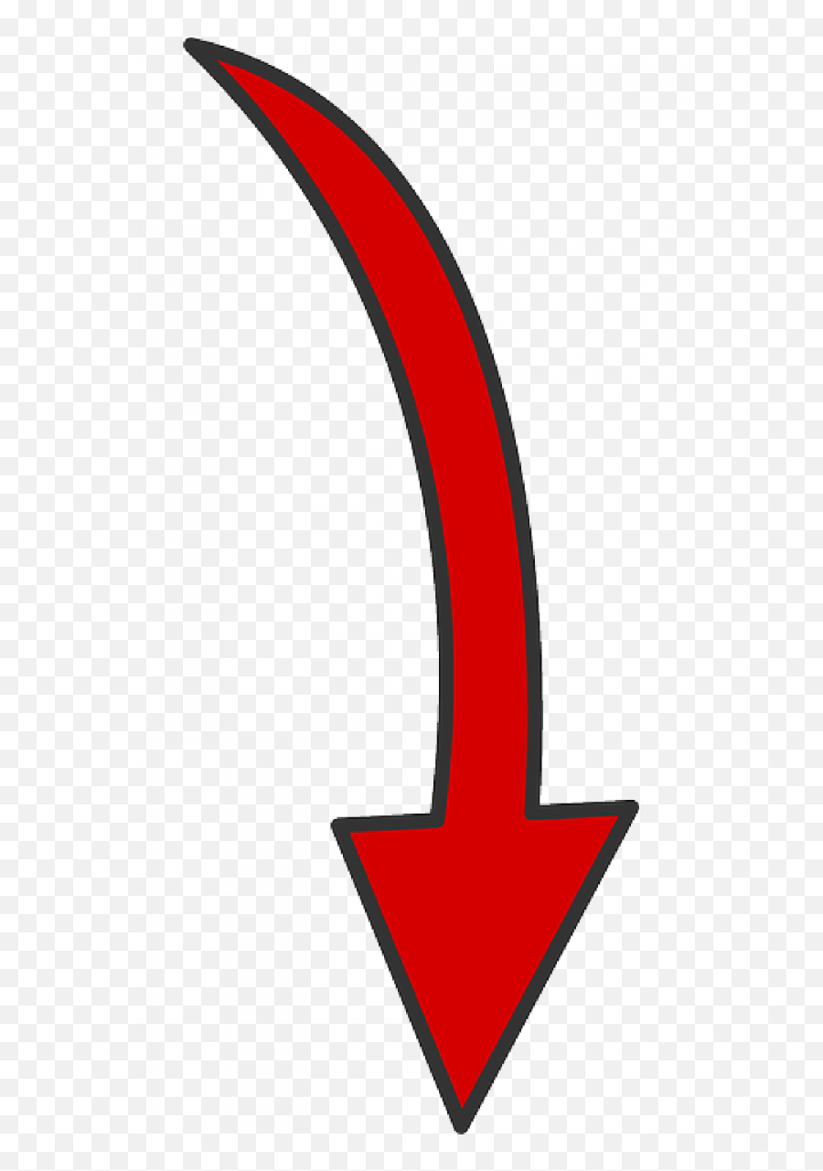 Curved Red Arrow Png Transparent - Transparent Background Arrow Png Transparent,Red Curved Arrow Png