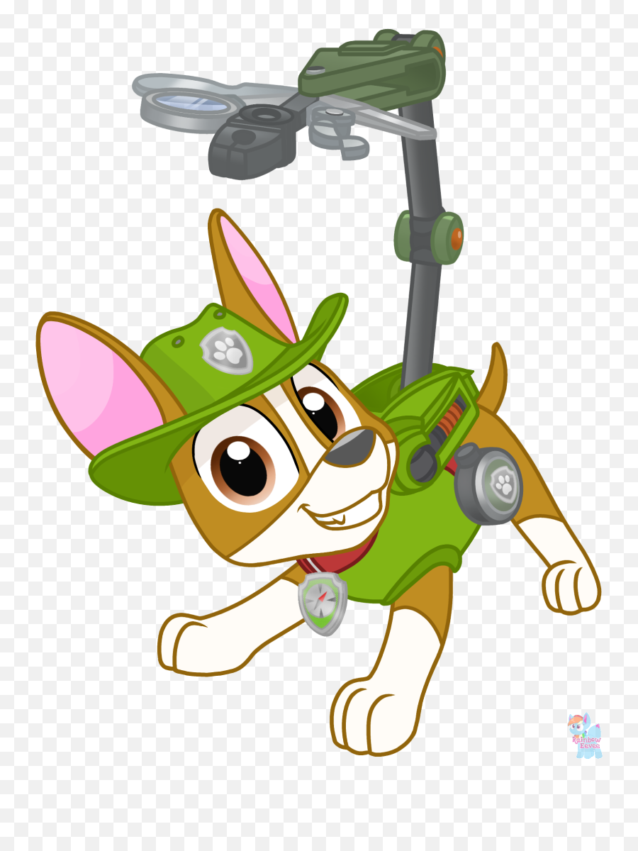 Tracker Rainbow Eevee Paw Patrol Png - Paw Patrol Tracker Animated,Paw Patrol Chase Png