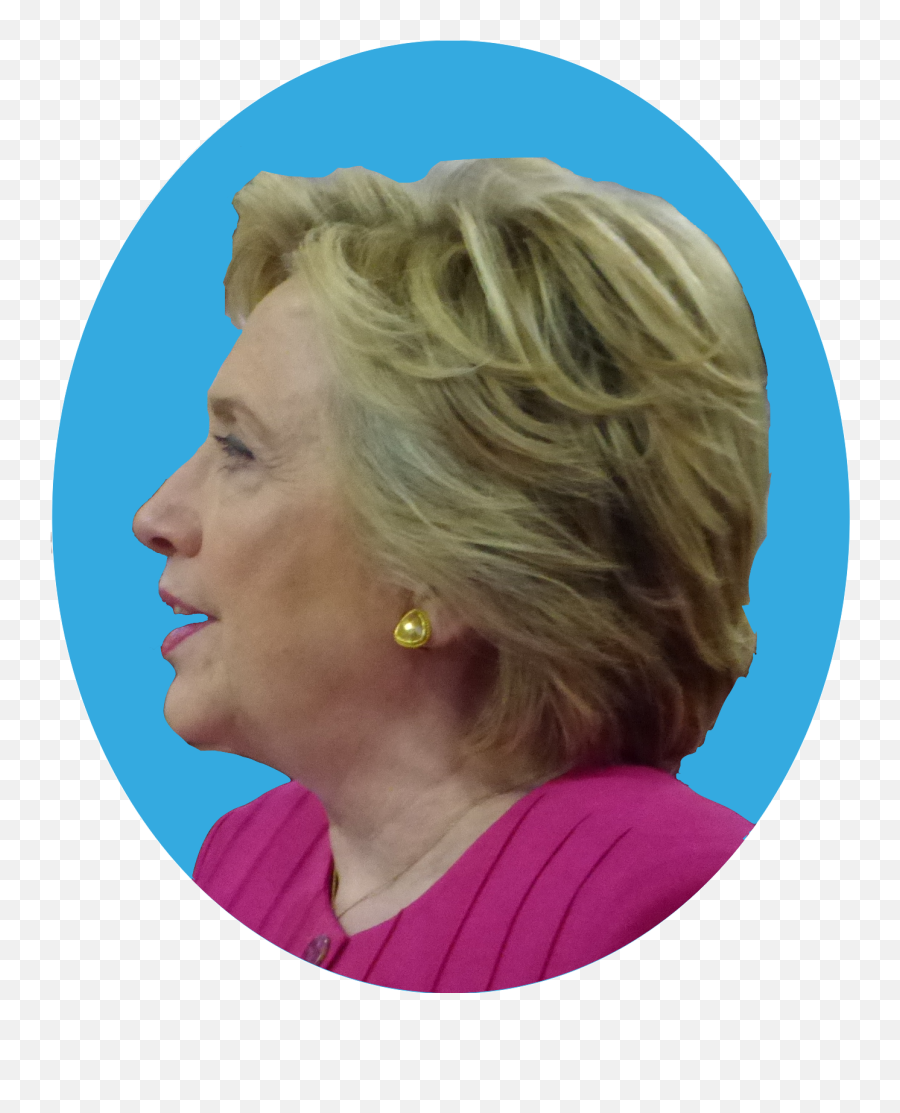 Lace Png - Hillary Rodham Clinton Oval Blue Blond Hair Coloring,Hillary Png