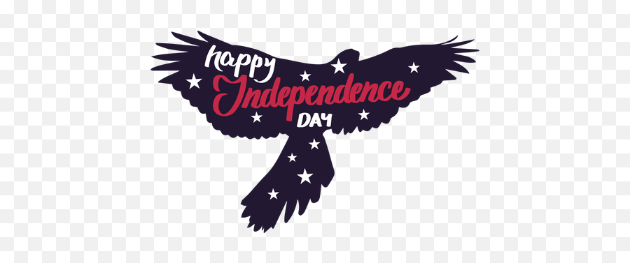 Happy Independence Day Eagle Wing Star Sticker - Transparent Golden Eagle Png,Star Sticker Png