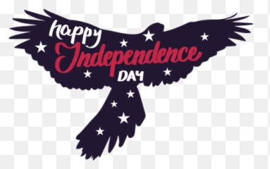 Happy Independence Day Eagle Wing Star Sticker - Transparent Golden Eagle png